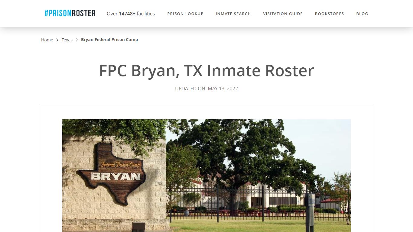 FPC Bryan, TX Inmate Roster - Nationwide Inmate Search